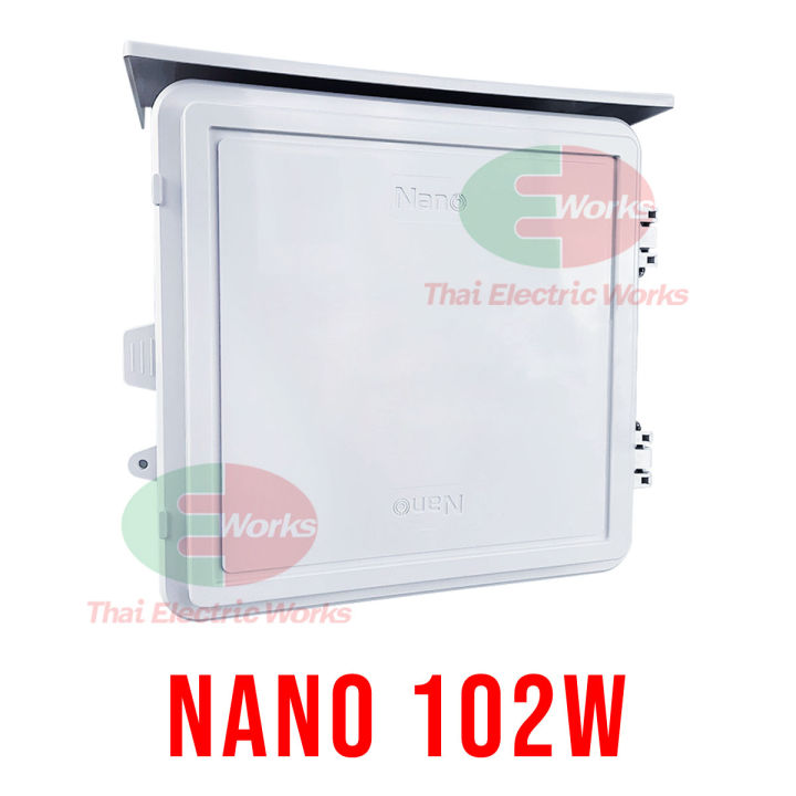 nano-ตู้ไฟกันน้ำ-ตู้ไฟพลาสติก-nano-ฝาทึบ-มีหลังคา-เปิด-ปิดได้-nano-102w-ตู้กันน้ำมีหลังคา-มีที่กันฝน-ตู้ไฟ-ip44-นาโน-ไทยอิเล็คทริคเวิร์คออนไลน์