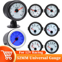 52มม. Tachometer Turbo Boost Gauge PSI BAR Water Temp Oil Temp Meter แรงดันน้ำมันโวลต์มิเตอร์ผู้ถือถ้วยสำหรับ12V Racing