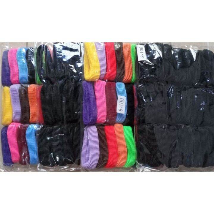 Ponytail Plain Large Hair Tie Assorted Colorsfull Black Lazada Ph