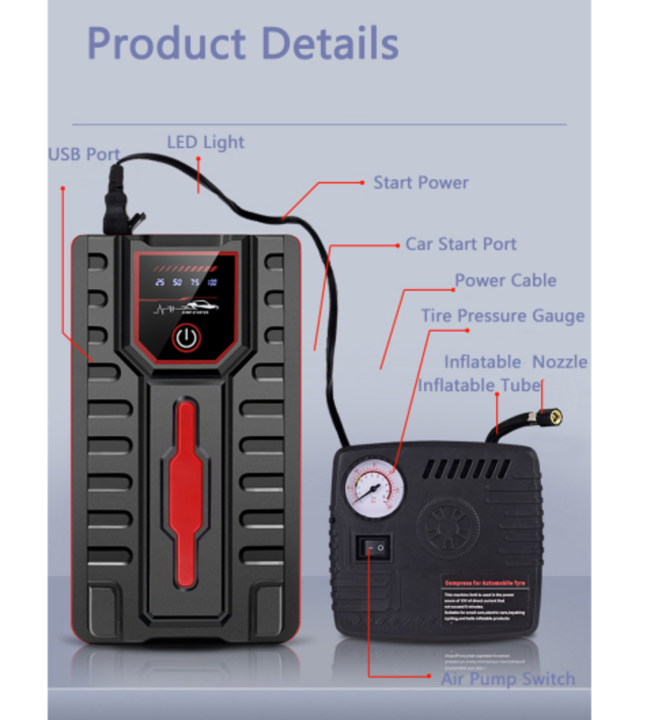 Bosch 99800mAh High Power Car Powerbank Jumper Jump Starter Jump Start