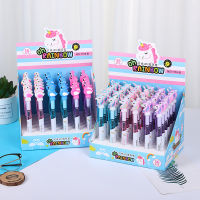 1pc cartoon Unicorn Flamingo luminous pen lovely ball point pen childrens student stationery 0.5mm writing light pen school supplies prize gift