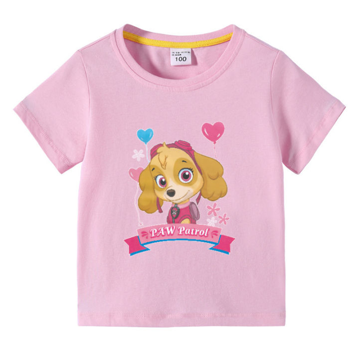 paw-patrol-เสื้อแขนสั้นสำหรับเสื้อยืดตัวบนผ้าฝ้าย-เสื้อกล้ามลายการ์ตูนแขนสั้นสำหรับฤดูร้อนเด็กเด็กผู้ชายเด็กผู้หญิง0000