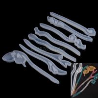 【CC】☎  Silicone Hairpin Mold Making Hair Stick Mould Jewelry Pendant Resin