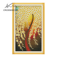 Crossdecor Cross Stitch ชุดด้วยวัสดุภูมิทัศน์ผ้าพิมพ์ผ้าฝ้ายโรงงาน Outlet ผ้า11CT 14CT ปักชุดสำหรับผู้เริ่มต้น Craft Handmade ตกแต่งสำหรับ Sala Wall - Enchanted Tree