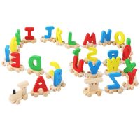 Letter Train Wooden Alphabet Railway ABC Alphabet Train Preschool Kids Toddler Educational Toy