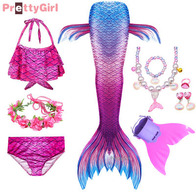 PrettyGirl Kids Girls Swimming Mermaid tail Mermaid Costume Cosplay Children Christmas Gift Fantasy Swimsuit can add Monofin Fin