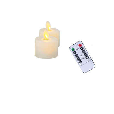【CW】Pack of 2 Remote or Not Remote Birthday Decorative Candles,Flameless Moving Tea lights With Timer,Window Wall Holder Decoration
