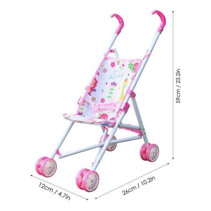 toy-stroller-foldable-kid-stroller-with-bottom-basket-dress-girls-stroller-ages-3-kids-gift-toy-girl-doll-accessories-girls-toy-dependable