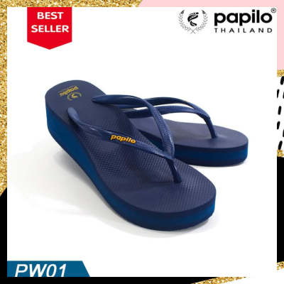 รองเท้าผู้หญิงพื้นหนา รองเท้าแบบหนีบสายคีบ รองเท้าส้นเตารีด รองเท้าวัยรุ่น รองเท้ารุ่นใหม่ รองเท้าแตะผู้หญิงรุ่นใหม่ PAPILO รุ่น PW01