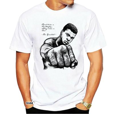 เสื้อยืดคอกลมพิมพ์ลาย Muhammad Ali Cassius Clay แฟชั่นฤดูร้อนสําหรับผู้ชาย 1109D  YGY8