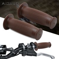 25mm 28mm Vintage Handle Grips Motorcycle Universal Rubber handlebar grips Hand Grip Bar End For Cafe Racer Bobber Custom