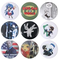 【CW】 Tinplate Pin Custom Anime Role Old-school Hip-Pop Horror Film Brooch Cartoon Collar Badge Jewelry Fans