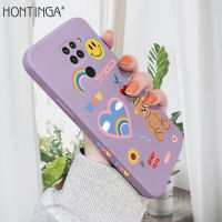 Hontinga เคสโทรศัพท์ Xiaomi Redmi Note 9T Redmi Note 9,เคสมือถือซิลิโคนนิ่มทรงสี่เหลี่ยมแบบขอบเคสยางเคสคลุมทั้งหมดเคสป้องกันกล้องด้านหลังเคสนิ่มสำหรับเด็กผู้หญิง