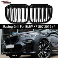 กลอสสีดำกันชนหน้าไตเปลี่ยนกระจังหน้าสำหรับ BMW X7 G07 2019-IN 2ไม้ระแนง M ประสิทธิภาพพลังงานกีฬาสไตล์แข่งเตาย่าง