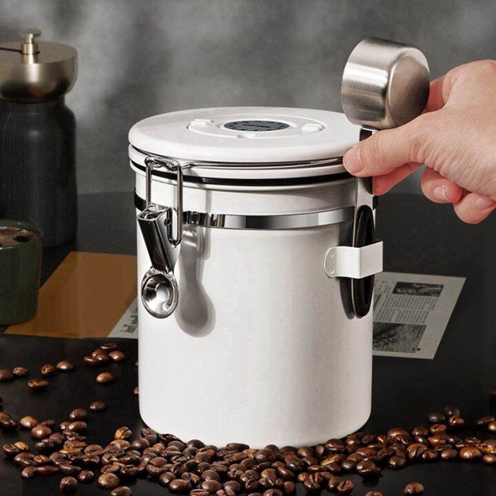 1-pcs-coffee-storage-container-stainless-steel-coffee-bean-can-sealing-coffee-filling-food-storage-container-1500ml-white