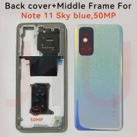 ต้นฉบับเหมาะสำหรับ Xiaomi Redmi Note 11ฝาหลังปิดโทรศัพท์แผงประตูที่อยู่อาศัยด้านหลังสำหรับ Redmi Note 11S ฝาหลัง + กรอบกลางเลนส์กล้องถ่ายรูป