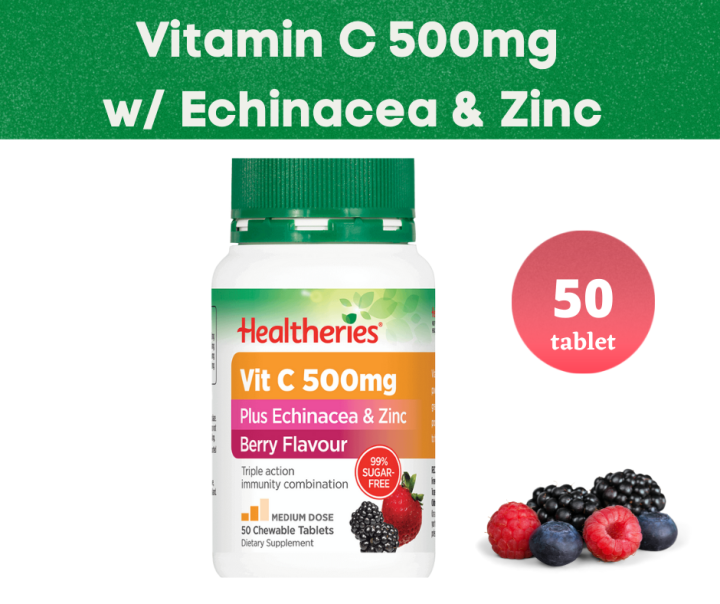 Healtheries Vitamin C with Zinc and Echinacea, SugarFree Diabetic