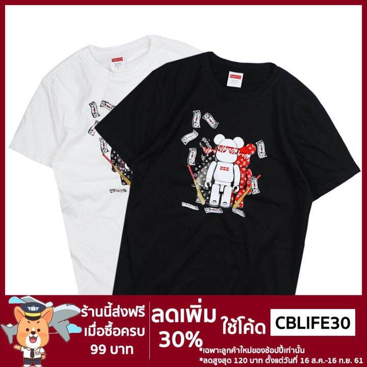 เสื้อยืดโอเวอร์ไซส์พิมพ์หมีน้อยสามตัว-เสื้อยืดคอตตอนs-3xl