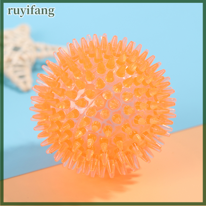 ruyifang-ของเล่นสุนัขยางเด้งฟันลอยทำความสะอาดฟัน-spiky-flake-ball-ของเล่นสุนัข