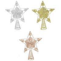 Christmas Tree Star Decorative Star Topper Hollow Treetop Star Ornaments for Christmas Party Decoration Metal Topper for Homes Offices Christmas Tree stylish