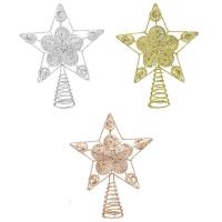 Christmas Star Tree Topper Decorative Star Topper Hollow Star for Christmas Tree Decoration and Holiday Props Metal Toppers Ornaments ideal