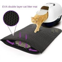 【JCHEN pet supplie】กล่องคอกสัตว์เลี้ยง EVA สำหรับเสื่อรองที่เก็บขี้แมวสัตว์เลี้ยงสองชั้น,ใหม่ล่าสุดไฟเสื่อแมวกันรอยขีดข่วนสำหรับแมวแผ่นอุปกรณ์สัตว์เลี้ยงทราย