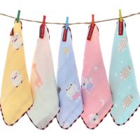 【CC】 5PCS Baby Cotton Face Washcloth Muslin Squares Hand Gauze Newborn Bathing Feeding Kids Handkerchief