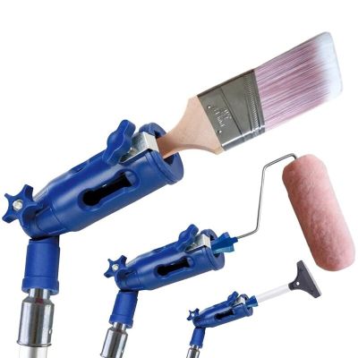 Multi-Angle Paint Brush Extender for threaded And Locking Poles Paint Roller Extension Clamping Tool For High Ceilings N1HF Paint Tools Accessories