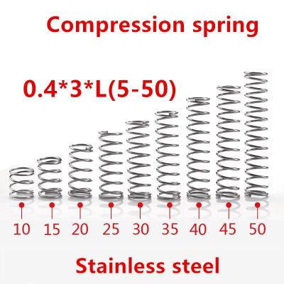【LZ】trawe2 50pcs/lot 0.4x3x5/10/15/20/25/30/35/40/45/50mm spring 0.4mm stainless steel Micro small Compression spring