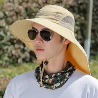 Sun hat man extended neck outdoor uv protection caps fisherman fishing hat summer heat insulation waterproof