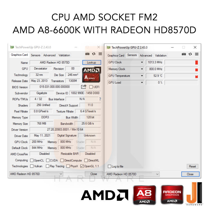 cpu-amd-a8-6600k-4-core-4-thread-3-9-4-2-ghz-4-mb-l2-cache-100-watts-tdp-no-fan-socket-fm2-สินค้ามือสองสภาพดีมีการรับประกัน