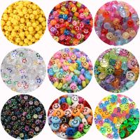 50-150pcs 10mm 45styles Smiling Face Beads Colorful Acrylic Loose Spacer Beads For Jewelry Making Diy Bracelet Necklace