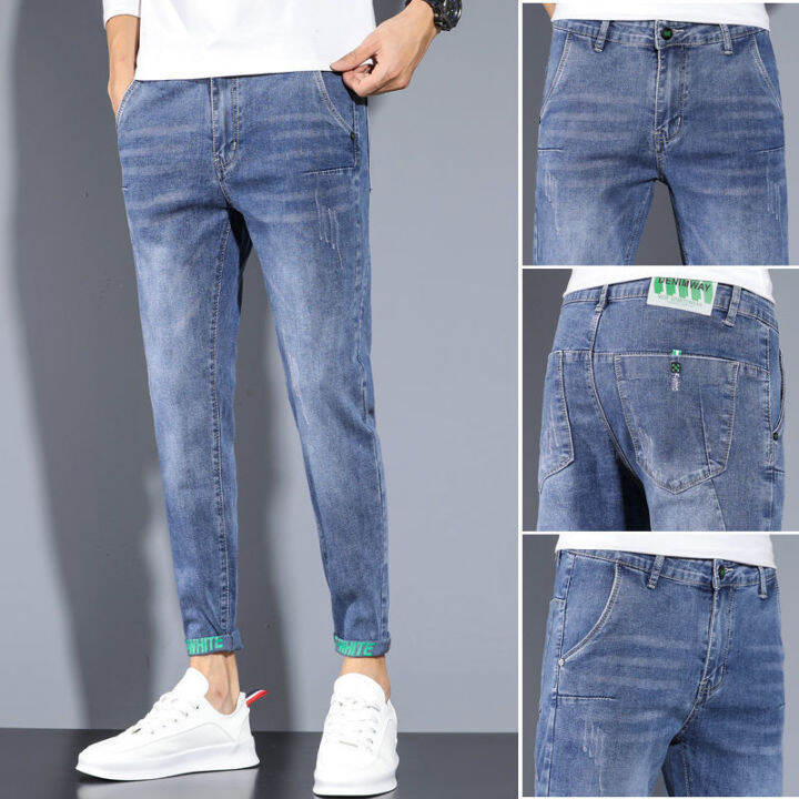 Men's Jeans 2021 Autumn New Trend Slim Stretch Jeans Allmatch Casual