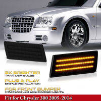 ไฟติดรถยนต์กันชนหน้าแถบไฟ LED ไฟข้าง2X สำหรับ Chrysler 300 2005-2014