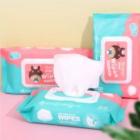 Cherry.Shop กระดาษทิชชู่เปียก Baby Wipes กระดาษทิชชู่เปียก สูตรน้ำบริสุทธิ์ 1ห่อ80ชิ้น