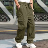 2023 Autumn Summer Street Fashion Multi-pocket Brand For Men Overalls Mens Loose Daily Casual Drawstring Trousers Fit Plus