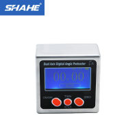 SHAHE โลหะ Dual Axis Digital Angle Gauge Level Protractor Angle Finder Bevel Gauge Inclinometer พร้อม Backlight และ Magnetic