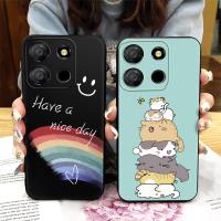 Frosted Cute Phone Case For Itel A60 Cartoon Silicone Shockproof Fashion Design Anti-dust protective Soft armor case