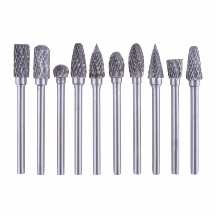 10pcs-18-3mm-tungsten-carbide-drill-bits-rotary-burrs-grinding-woodworking-metal-polish-milling-cutters-for-dremel-drill-bit