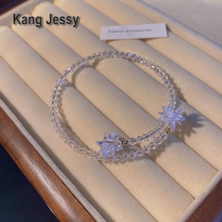 kang-jessy-ใหม่สร้อยข้อมือคริสตัลซูเปอร์แฟลชสำหรับผู้หญิงสร้อยข้อมือคริสตัลหรูหราเบาๆออกแบบระดับไฮเอนด์สร้อยข้อมือเรียบง่ายสำหรับแฟนนักเรียน