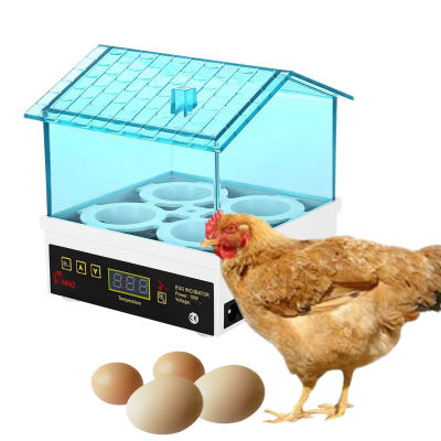 Mini Semi Automatic Duck Goose Incubator Experiment LED Light Poultry Chicken Bird Hatcher Tool Digital Temperature Brooder