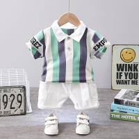 Ready Stock Baby Boy Short Sleeve Tops and Shorts Two Piece Clothing Sets