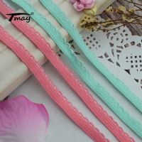 [NEW EXPRESS] 1723 1724 Shinny Scallops Elastic Bands rubber band for Pants Bras Lingerie 8yards/lot Stretch Lace Trim DIY Sewing Appliques