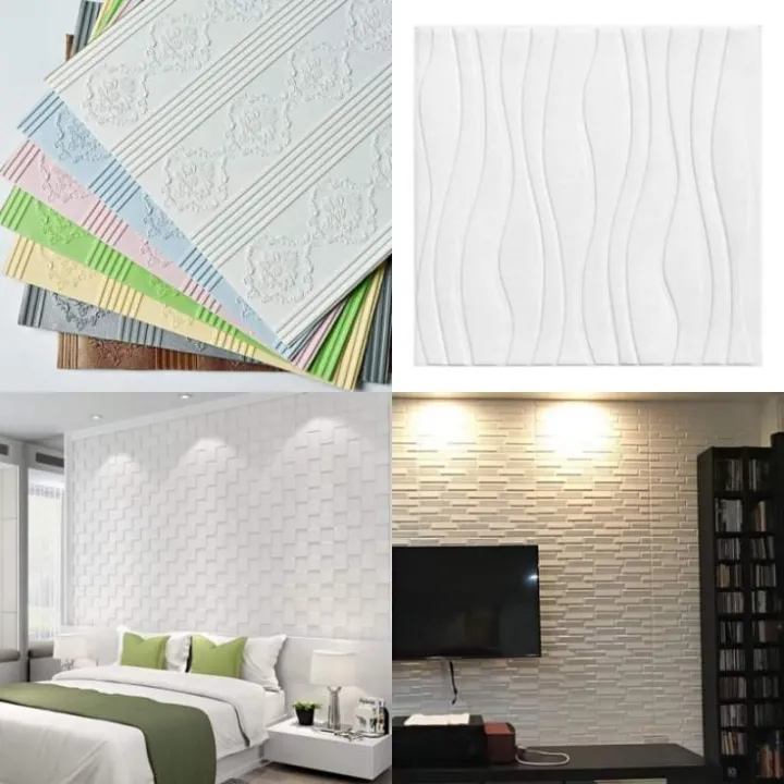 FIX ☟JT3 3D foam bricks adhesive wallpaper wall decor stickers Waterproof❊  | Lazada PH