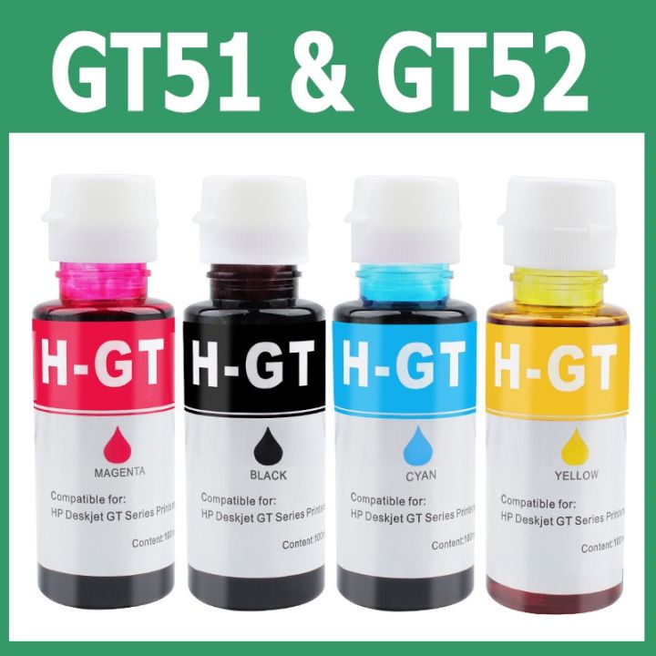 Hp Gt51 Gt52 Gt 51 Gt 52 51 52 【full Set】compatible Hybrid Gt Series Compatible Refill Ink Hp 3766