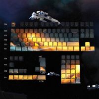 Keycaps 125pcs Double shot Process backlit keycap set cherryprofile สำหรับแป้นพิมพ์เครื่องกล keycaps