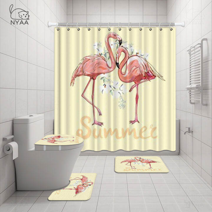 pink-flamingo-unicorn-pineapple-shower-curtain-fantasy-unicorn-bathroom-curtain-set-for-toilet-kid-room-rug-carpet-mat-decor