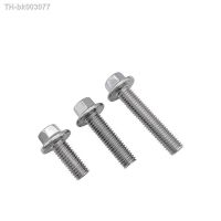 ❂❧❈ 1/10pcs M5 M6 M8 M10 M12 A2-70 304 Stainless Steel GB5787 Hexagon Head with Serrated Flange Cap Screw Hex Washer Head Bolt