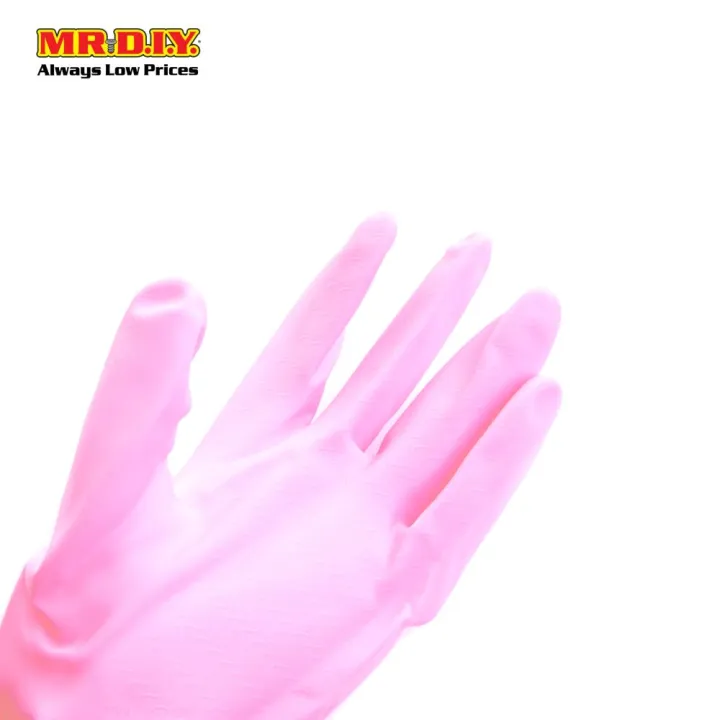 (MR.DIY) Rubber Gloves L Green (2pcs) Lazada