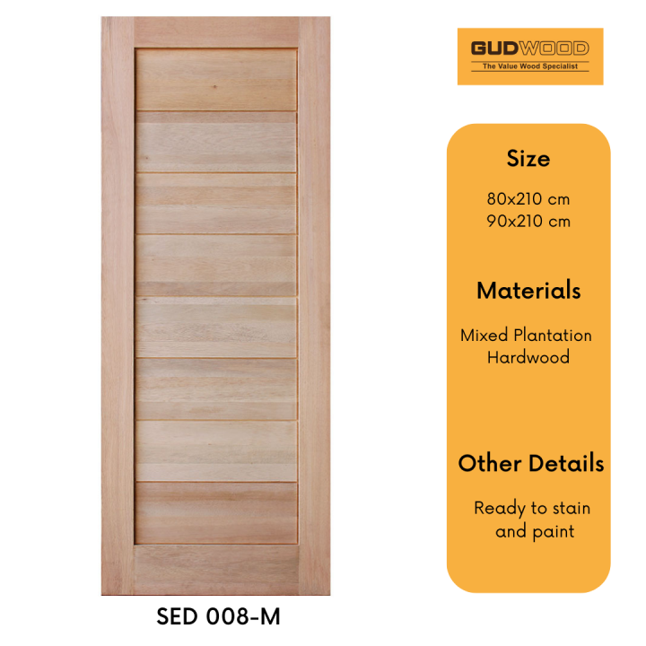 Matimco Gudwood Solid Engineered Wood Door 70x210 / 80x210 / 90x210